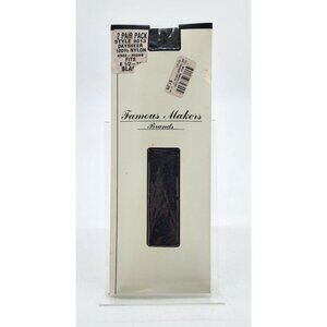 2 Pair Pack Famous Makers Brands Day Sheer Knee Highs Nylon Black Fits 8.5-11